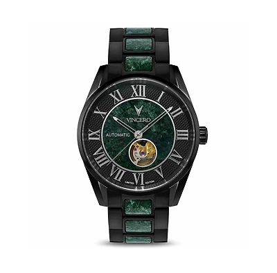 Vincero Mens Marble Automatic Watch with Italian Marble Inlay
