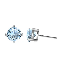 GigiGirl Sterling Silver Solitaire Stud Earrings
