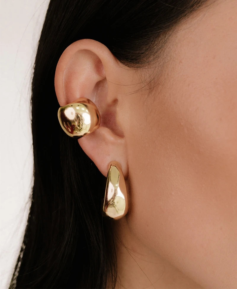 Ettika Chunky Metal Cuff Earrings