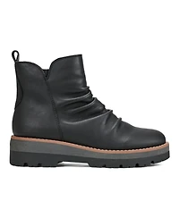 Earth Women's Yonder Waterproof Ruched Lug Sole Booties