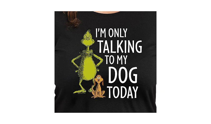 Hybrid Apparel Plus Grinch Dog Graphic T-shirt