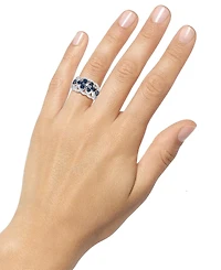 Emerald (2-1/4 ct. t.w.) & Diamond (1/4 Flower Openwork Ring 14k Gold (Also Ruby Sapphire)