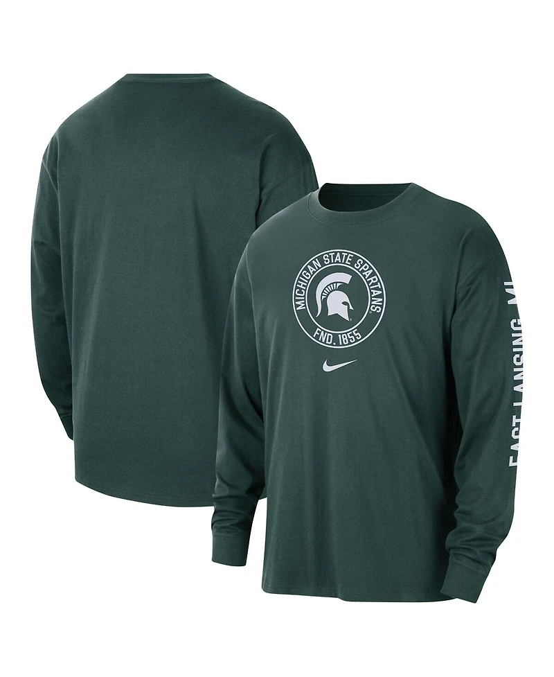 Nike Men's Green Michigan State Spartans Heritage Max90 Long Sleeve T-Shirt