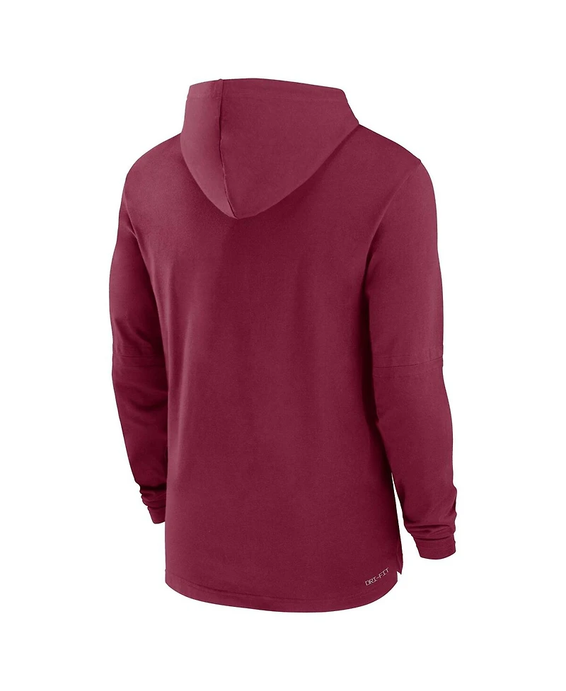 Nike Men's Garnet Florida State Seminoles Sideline Hoodie Performance Long Sleeve T-Shirt