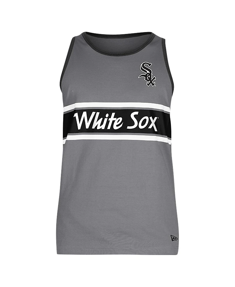 New Era Men's Gray Chicago White Sox Jersey Ringer Tank Top