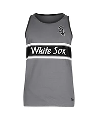 New Era Men's Gray Chicago White Sox Jersey Ringer Tank Top