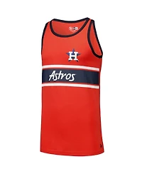 New Era Men's Orange Houston Astros Jersey Ringer Tank Top