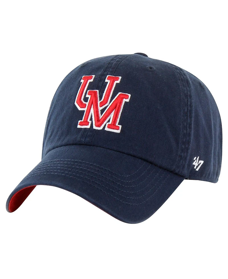 '47 Brand Men's Navy Ole Miss Rebels Vintage Sure Shot Franchise Fitted Hat
