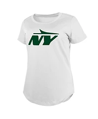 New Era Women's White York Jets Ny Logo T-Shirt
