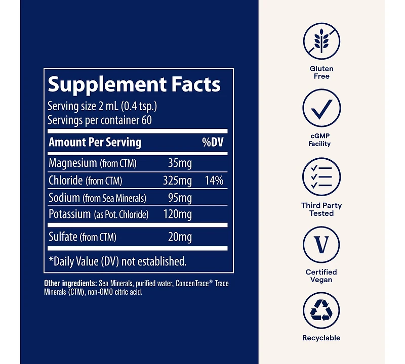 Trace Minerals No Muscle Cramps | Promotes Normal Muscle Function, Stamina and Electrolyte Balance | Magnesium, Potassium, Sodium Dietary Supplement |