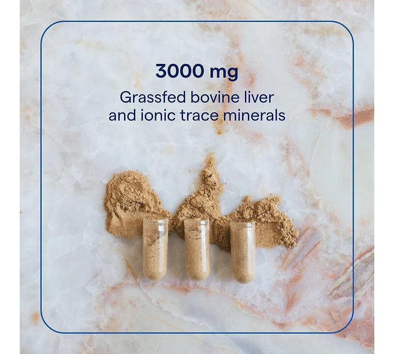 Trace Minerals Beef Liver, 500mg - Bone Health & Energy Support Supplement - Nutritional Supplement Aids Healthy Skin & Immunity