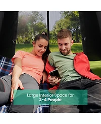 Sugift 2-4 Person Instant Pop-up Camping Tent with Removable Rainfly