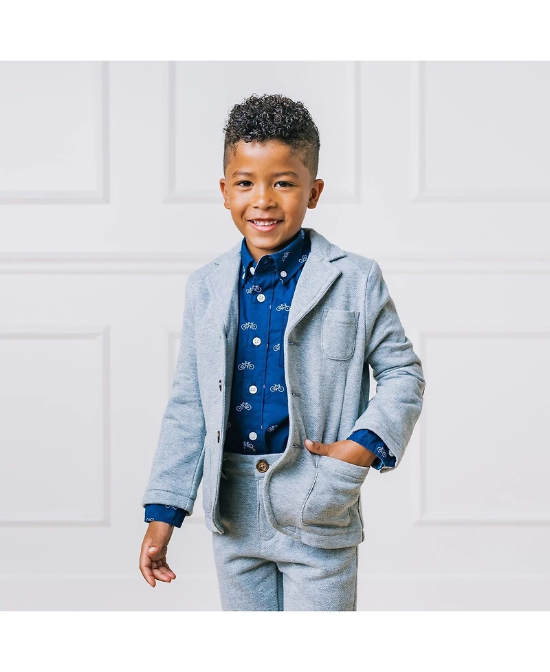 Hope & Henry Baby Boys Fleece Suit Blazer