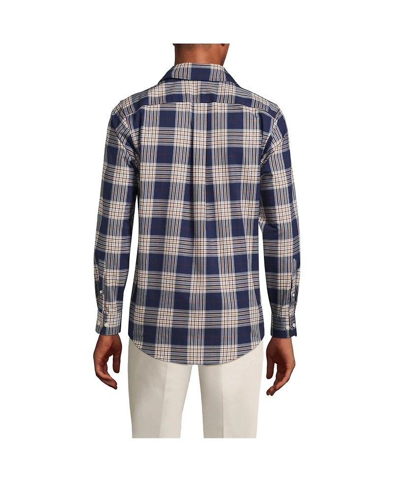 Lands' End Men's Tailored Fit No Iron Twill Long Sleeve Shirt