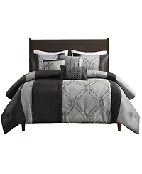 Madison Park Lori Jacquard 6-Pc. Comforter Set, Full/Queen