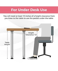 Skonyon Under Desk Exercise Bike Pedal Exerciser with Lcd Display for Legs and Arms Workout-Pink