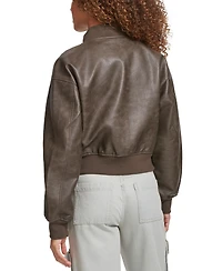 Levi's Women's Faux Leather Varsity Bomber Jacket