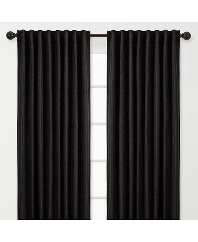 Chanasya Premium 2-Panel Classy Embossed Floral Textured Curtains - Back Tab, Ring Tab for Windows Living Room Bedroom