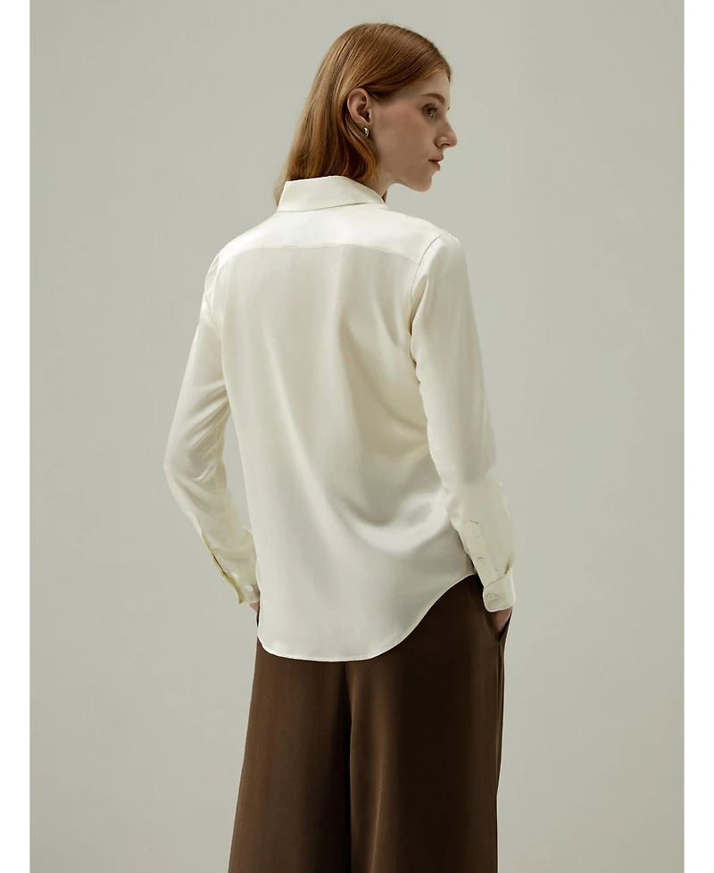 Lilysilk Women's Tailored Button Down Silk Shirt