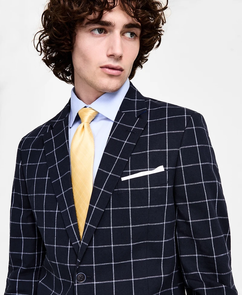 Nautica Men's Cotton & Linen Printed Modern-Fit Sport Coat