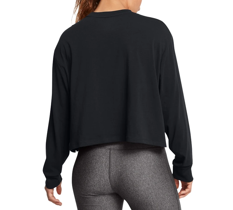 Under Armour Women's Active Campus Boxy Cropped Long-Sleeve T-Shirt