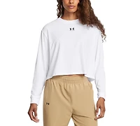 Under Armour Women's Active Campus Boxy Cropped Long-Sleeve T-Shirt