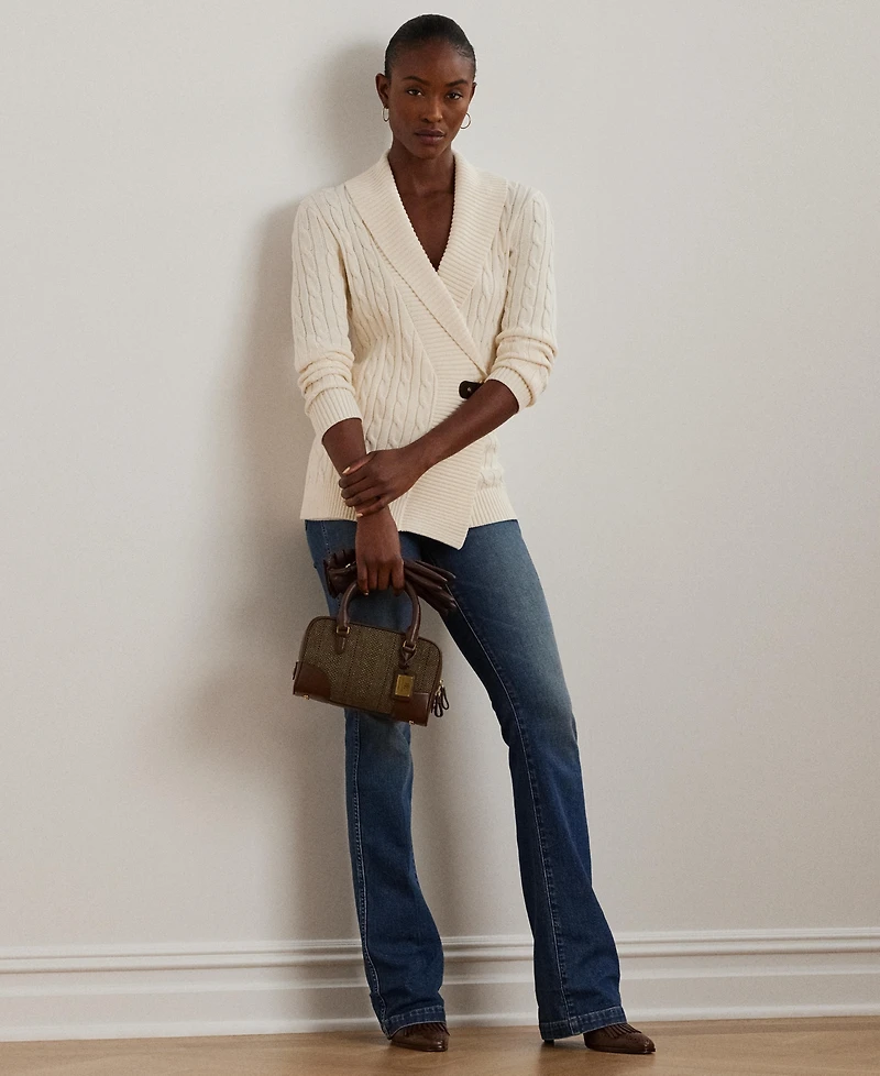 Lauren Ralph Women's Buckled Cotton Sweater