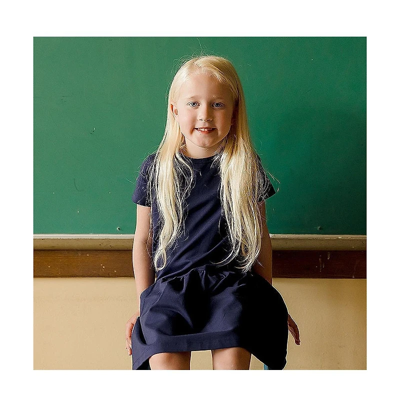 Mightly Girls Fair Trade Organic Cotton Short Sleeve Drop Waist Dress