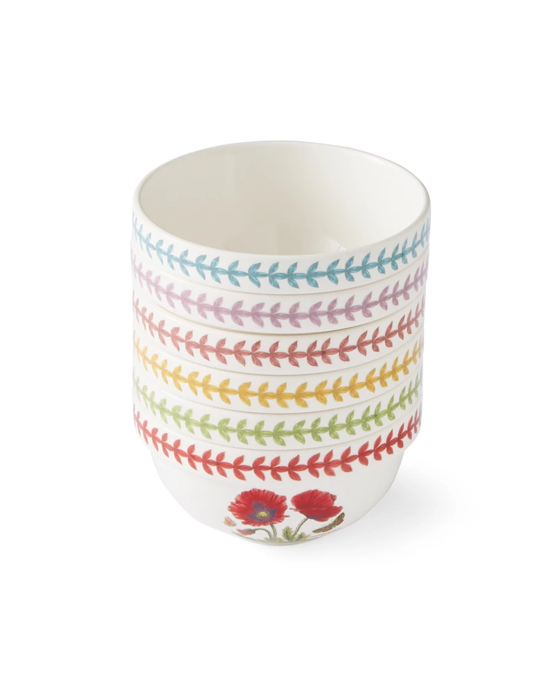 Portmeirion Botanic Garden Meadow Assorted Stackable Bowls, Set of 6