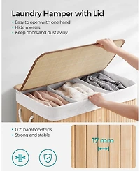 Slickblue 3-Section Laundry Hamper with Lid