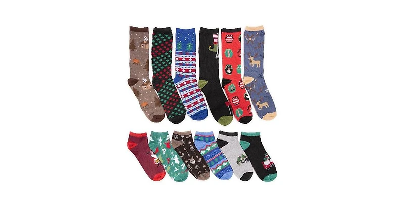Muk Luks Men's 12 Days of Christmas Socks