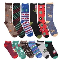 Muk Luks Mens 12 Days Of Christmas Socks