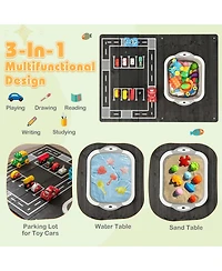 3-in-1 Kids Activity Table with Foldable Water Bin Large Capacity Storage Bag