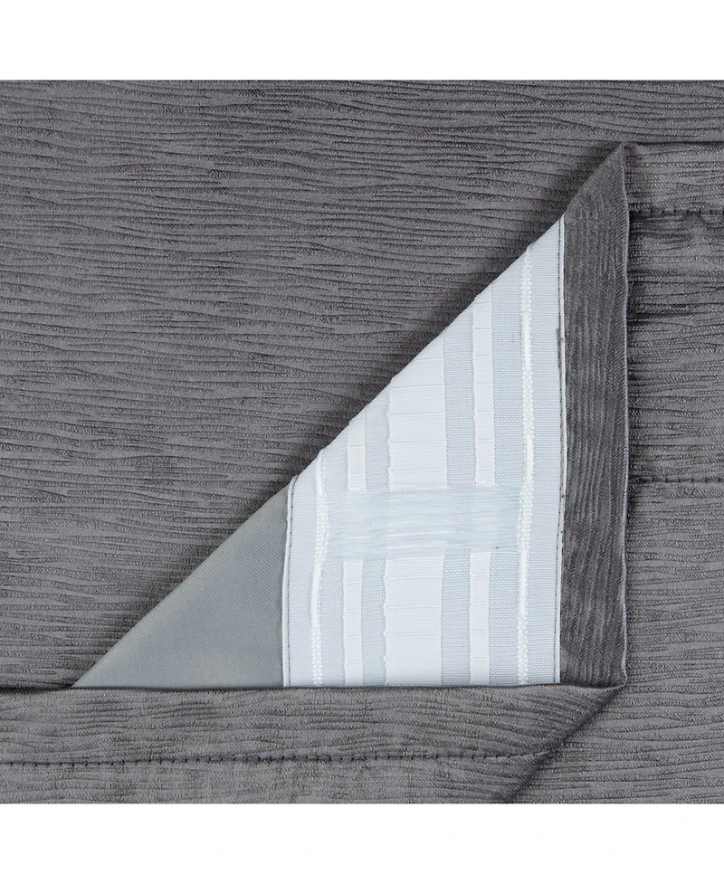 Chanasya Premium 2-Panel Classy Embossed Leaf Textured Curtains - Back Tab, Ring Tab for Windows Living Room Bedroom