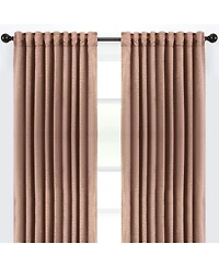 Chanasya Premium 2-Panel Classy Embossed Floral Textured Curtains - Back Tab, Ring Tab for Windows Living Room Bedroom