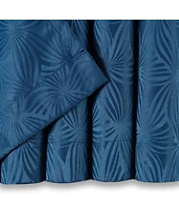 Chanasya Premium 2-Panel Embossed Leaf Textured Curtains - Back Tab, Ring Tab for Windows Living Room Bedroom