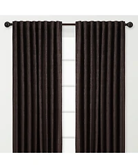 Chanasya Premium 2-Panel Classy Embossed Leaf Textured Curtains - Back Tab
