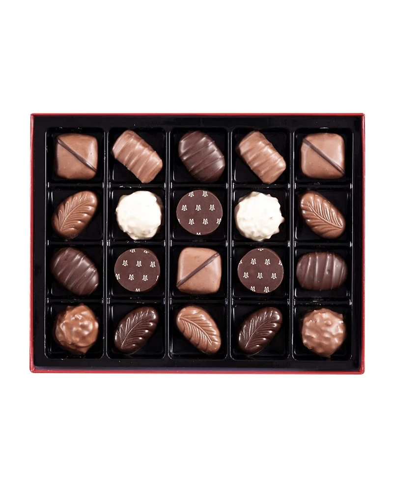 Maxim's De Paris Christmas Chocolate Assortment Tin Gift Box, 20 Piece
