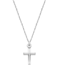 Tiny Blessings Kids Children's Sterling Silver Holy Cross 12-14" Necklace