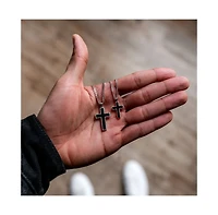 Vincero Men's Stone Cross Pendant Black Onyx 925 Sterling Silver, Large