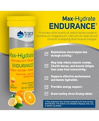 Trace Minerals Max-Hydrate Endurance | Effervescent Tablets | Energy Support | Replenishes Electrolytes & Helps Avoid Muscle Cramps and Muscle Fatigue