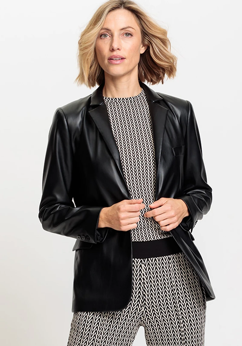 Olsen Women's Faux Leather Blazer