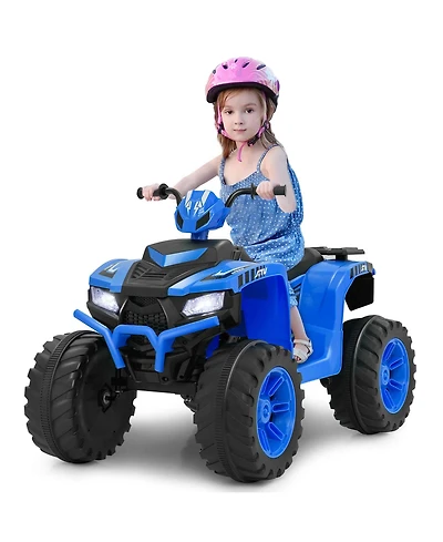 24V Kids Ride-On Electric Atv 4-Wheeler Quad Car with Wireless Connection