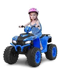 24V Kids Ride-On Electric Atv 4-Wheeler Quad Car with Wireless Connection