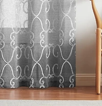 Dainty Home Sophia Linen Look 76" W x 84" L Grommet Window Panel Set