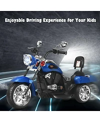 Gymax 6V Kids Ride On Chopper Motorcycle 3 Wheel Trike with Headlight