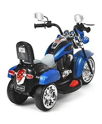 Gymax 6V Kids Ride On Chopper Motorcycle 3 Wheel Trike with Headlight