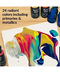 Hippie Crafter Acrylic Pouring Paint 24 Color Set
