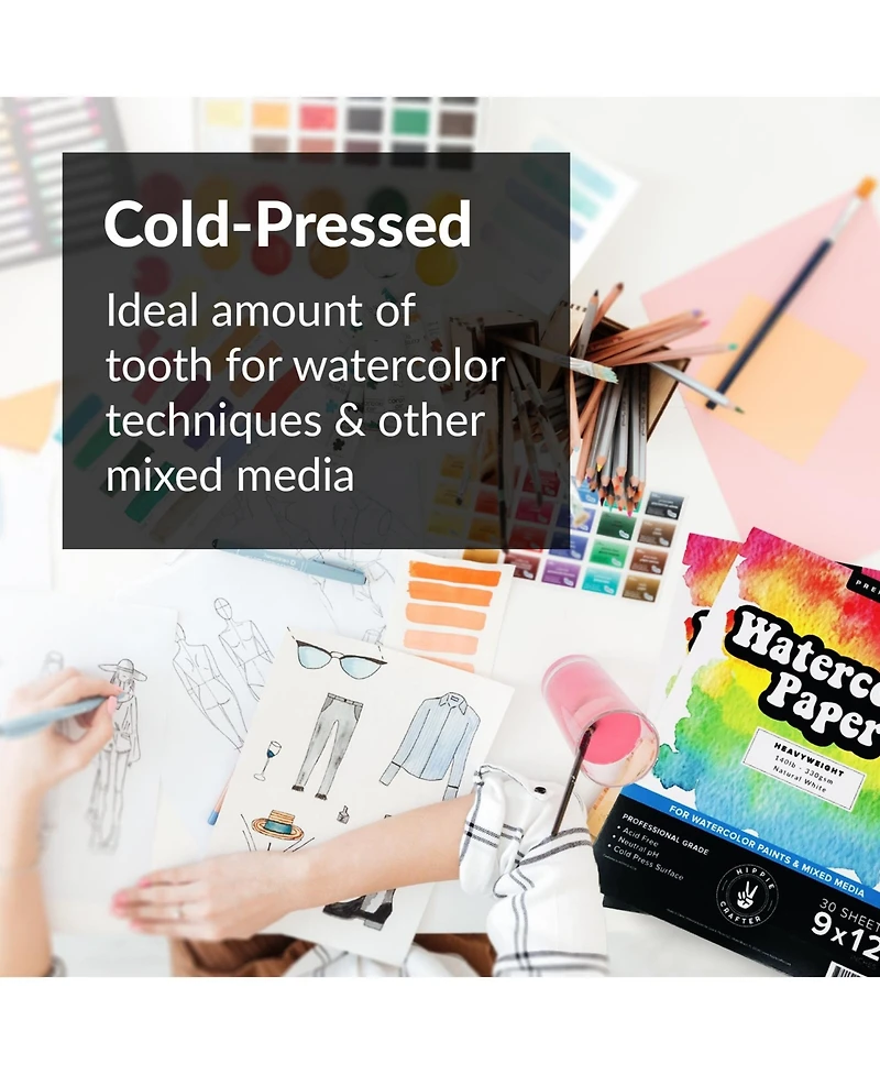 Hippie Crafter 2 Pack of Watercolor Paper