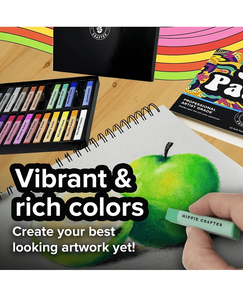 Hippie Crafter Soft Chalk Pastels 24 Pc